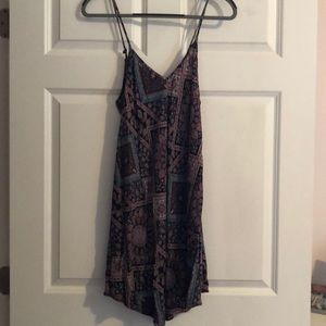 Spaghetti Strap Pattern Dress